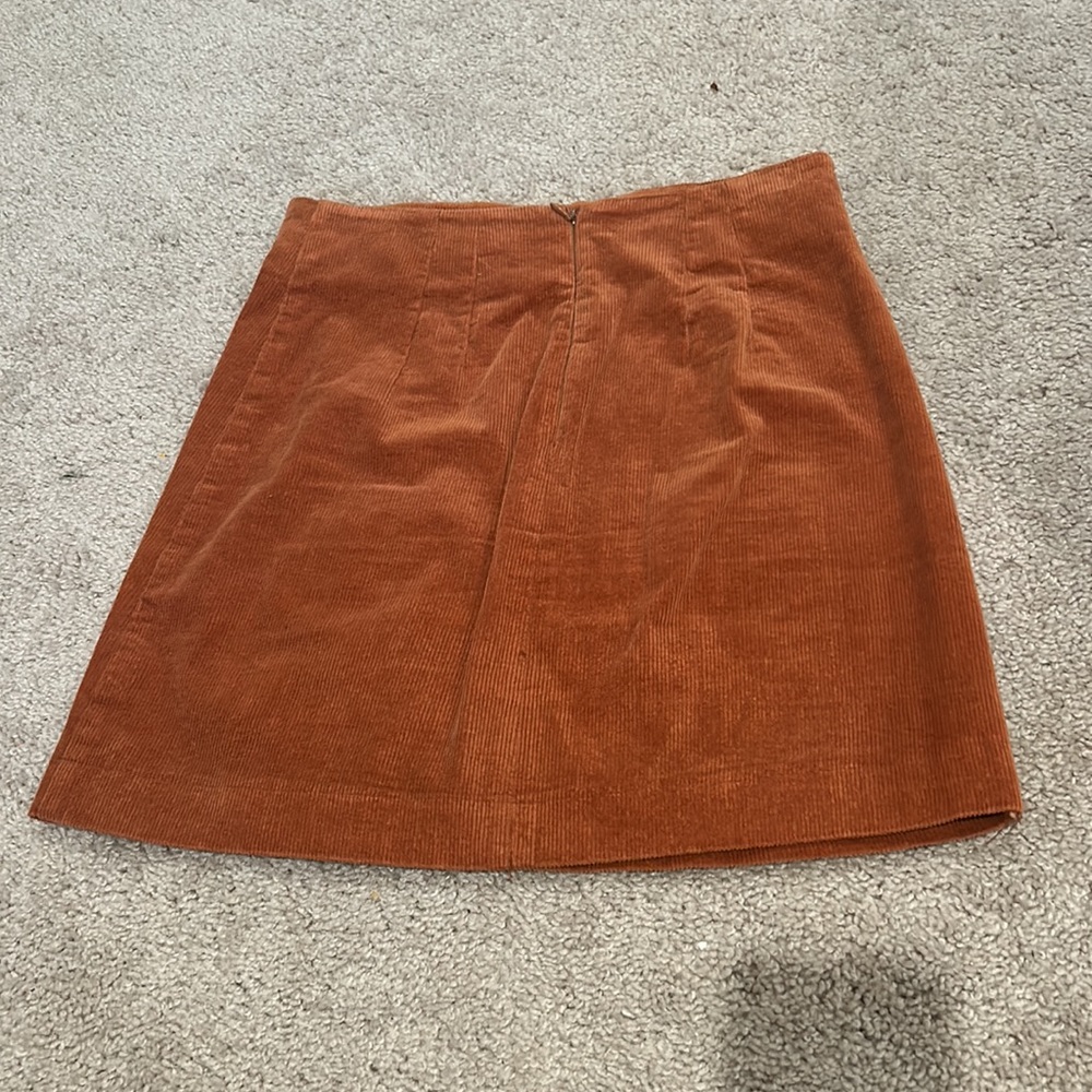 Altar’d State Orange Brown Corduroy Mini Skirt - Picture 4 of 5